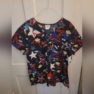 Wonder Woman Scrub Top